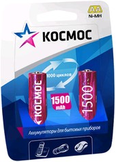 Аккумуляторы КОСМОС AA 1500mAh 2 шт - фото