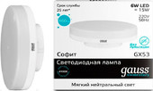 Светодиодная лампа Gauss Elementary GX53 6Вт 4100К [83826] - фото