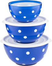 Набор салатников Berossi Marusya (синий полупрозрачный) [ИК 224] - фото