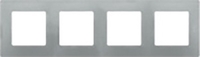 Рамка Legrand Etika 4 поста (алюминий) - фото