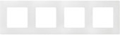 Рамка Legrand Etika 4 поста (белый) - фото