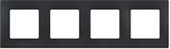 Рамка Legrand Etika 4 поста (антрацит) - фото
