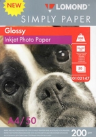 Фотобумага Lomond односторонняя эконом глянцевая A4 200 г/м2 50л - фото