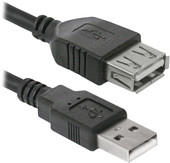 Кабель Defender USB02-10 USB2.0 AM-AF (3 м) - фото