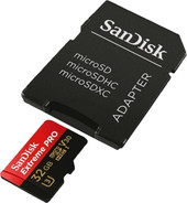 Карта памяти SanDisk Extreme PRO SDSQXCG-032G-GN6MA microSDHC 32GB (с адаптером) - фото