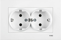 Розетка Viko Karre 90960056 (с рамкой) - фото