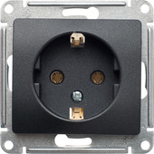 Розетка Schneider Electric Glossa GSL000743 (антрацит) - фото