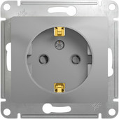 Розетка Schneider Electric Glossa GSL000345 (алюминий) - фото
