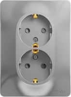 Розетка Schneider Electric Glossa GSL000326 (алюминий) - фото