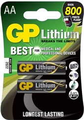 Элементы питания GP Lithium AA 2 шт. GP15LF-2CR2 - фото