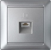 Розетка компьютерная Bylectrica Стиль РК18-006 (серебристый) - фото