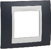 Рамка Schneider Electric Unica MGU6.002.577 (серый сланец/слоновая кость) - фото