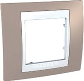 Рамка Schneider Electric Unica MGU6.002.874 (коричневый/белый) - фото