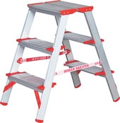 Лестница-стремянка Новая высота NV 512 двухсторонняя индустриальная 2x3 ступеней - фото