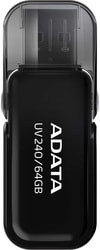 USB Flash ADATA UV240 64GB (черный) - фото