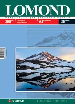 Фотобумага Lomond Глянцевая А4 200 г/кв.м. 25 листов (0102046) - фото