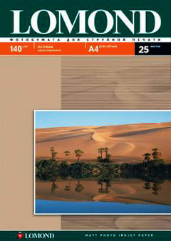 Фотобумага Lomond Матовая А4 140 г/кв.м. 25 листов (0102073) - фото