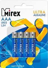 Батарейки Mirex Ultra Alkaline AAA 4 шт LR03-E4 - фото