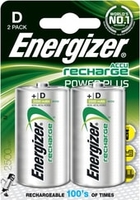 Аккумуляторы Energizer D 2500mAh 2 шт. - фото