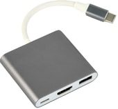 Адаптер Cablexpert A-CM-HDMIF-02-MX (серый) - фото