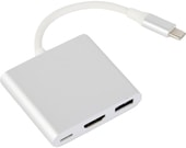 Адаптер Cablexpert A-CM-HDMIF-02-MX (серебристый) - фото