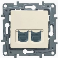 Розетка компьютерная Legrand Etika 672355 (слоновая кость) - фото