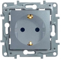 Розетка Legrand Etika 672422 (алюминий) - фото