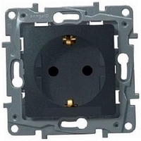 Розетка Legrand Etika 672621 (антрацит) - фото