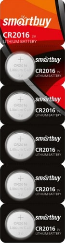 Батарейки SmartBuy Lithium CR2016 5 шт. SBBL-2016-5B - фото