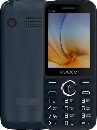 Мобильный телефон Maxvi K15n (синий) - фото