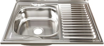 Кухонная мойка Mixline 528016 (полированная, 0.6 мм) - фото