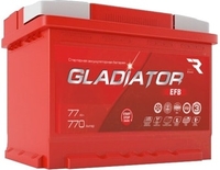 Автомобильный аккумулятор Gladiator EFB 6СТ-77L(0) (77 А·ч) - фото