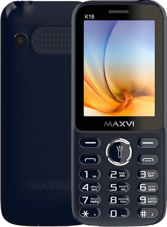 Мобильный телефон Maxvi K18 (синий) - фото