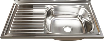 Кухонная мойка Mixline 528178 (правая, полированная, 0.8 мм) - фото