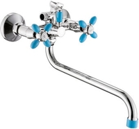 Смеситель Эверест B22-071D (синий/хром) - фото