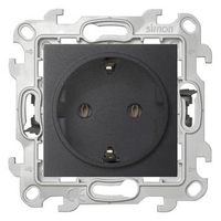Розетка Simon 2420434-038 (графит) - фото
