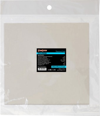 Термопрокладка ExeGate EPG-6WMK EX282359RUS (145x145x1 мм) - фото