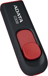 USB Flash A-Data C008 Black+Red 16 Гб (AC008-16G-RKD) - фото