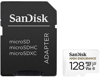 Карта памяти SanDisk High Endurance microSDXC SDSQQNR-128G-GN6IA 128GB (с адаптером) - фото