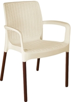 Кресло Sheffilton SHT-S68 (бежевый/коричневый муар) - фото