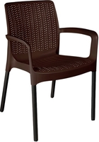 Стул Sheffilton SHT-S68 (коричневый/черный муар) - фото