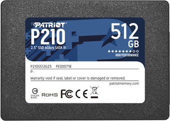 SSD Patriot P210 512GB P210S512G25 - фото