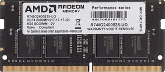 Оперативная память AMD Radeon R7 Performance 8GB DDR4 SODIMM PC4-19200 R748G2400S2S-UO - фото