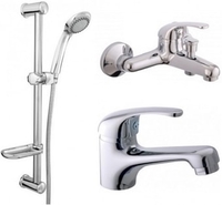 Комплект смесителей Rubineta Optima 10 + Optima 18 + Varianta Delta 625105 - фото