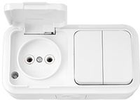 Выключатель Bylectrica Пралеска Аква 2В-РЦ-655 (белый) - фото