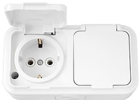 Розетка Bylectrica Пралеска Аква РА16-303 (белый) - фото