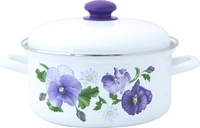 Кастрюля Лысьвенские эмали Анютины глазки С-1512АП2/4 - фото