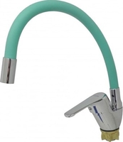 Смеситель Ledeme L4132-11 (хром/бирюзовый) - фото