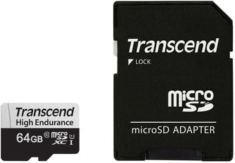 Карта памяти Transcend microSDXC TS64GUSD350V 64GB (с адаптером) - фото