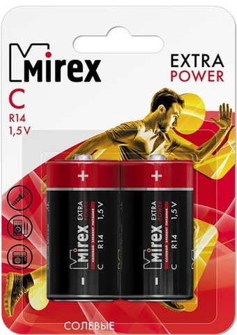 Батарейки Mirex Extra Power C 2 шт 23702-ER14-E2 - фото